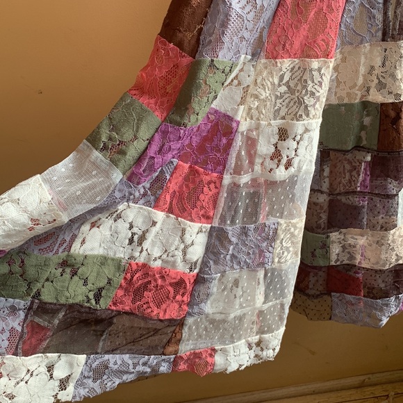 NWT Free People Vintage all Lace Patchwork Long Skirt Size Medium - Picture 4 of 7